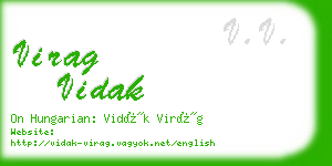 virag vidak business card